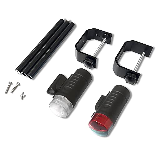 image for Sebnux Portable Battery Power Boat Navigation Light - Bow and Stern fo