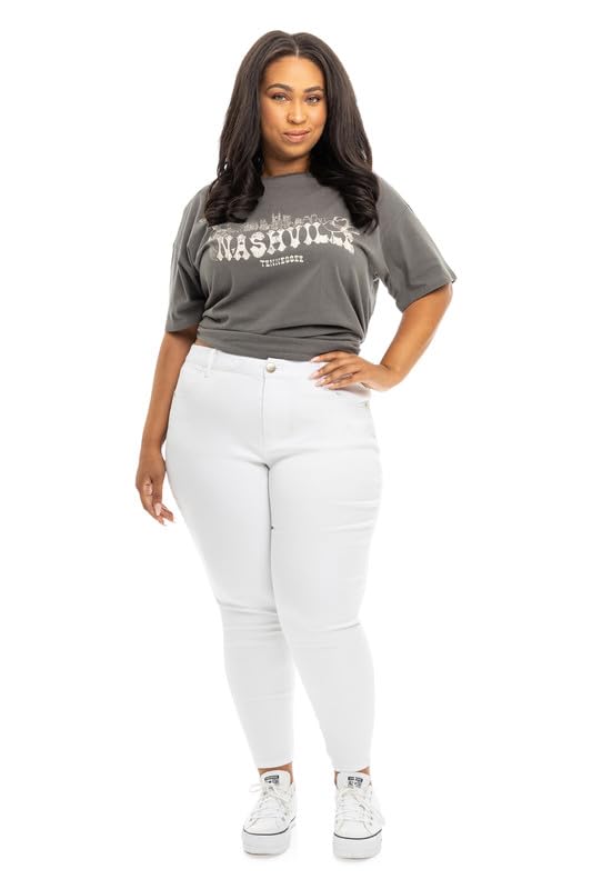 1822 Denim Butter High-Rise Ankle Skinny Jeans Plus Size 28