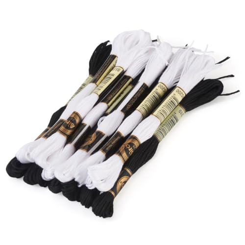 Image of FASHEWELRY 24 Skeins Embroidery Floss Thread 0.5mm Cross Stitch Thread