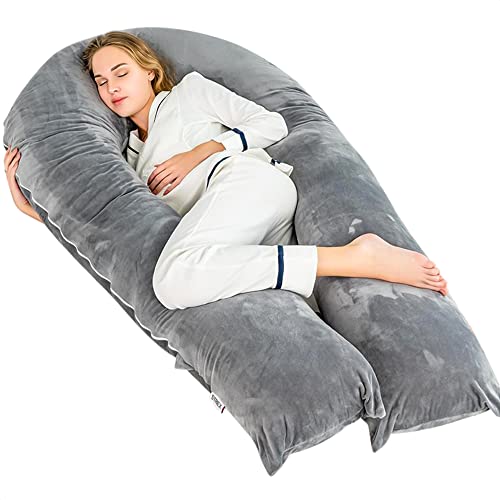 Strex Cojín de maternidad XXL - 280 cm - Funda Desmontable - Cojín para dormir lateral, Body Pillow, Cojín para el cuerpo y Almohada Amamantar
