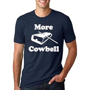 Crazy Dog Mens More Cowbell T Shirt Funny Novelty Tee