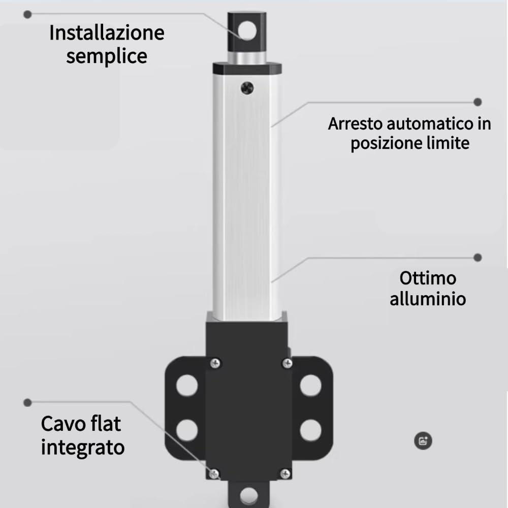 Lineaire Actuator, 100 Mm 12 V Ingangsspanning Geluidsarme Interne Eindschakelaar Kortsluitbeveiliging Mini Elektrische Actuator Voor Lifttafels Slag 8 Mm S 70n 1594846914