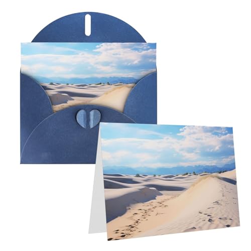 Cartes de vœux paysage de sable blanc pour envoyer un message de soutien chaleureux