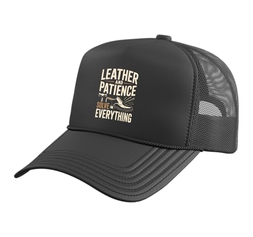 Cobbler Shoe Repair Job Trucker Hat with Mesh Back, Black