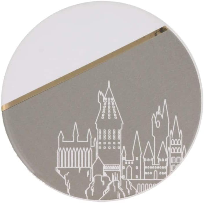 Miniatura 2 de Harry Potter Hogwarts - Juego de 4 posavasos de cerámica con diseño de castillo de Hogwarts dorado y gris, gran regalo de decoración para mujeres y