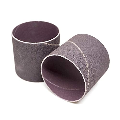 Benchmark Abrasives 2" X 2" Aluminum Oxide Abrasive Spiral Bands For Rotary Tools, Drum Sleeves For Sanding Deburring Blending Polishing On Metals Plastic Wood Rubber (10 Pack) - 36 Grit #TOP17