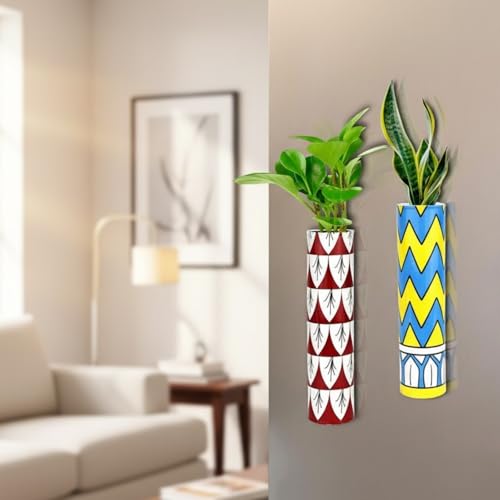 Image of Magnetix Magnetic Planters - Stylish Mini Fridge Planters for Indoor Plants, Creative Space-Saving Green Decor for Home, Kitchen & Office (Chroma Patch)