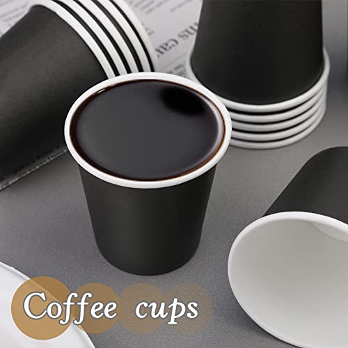 Iuuidu 3 Oz Paper Cups, Black Mouthwash Cups 50 Count Disposable Bathroom Cups 3 Oz, Disposable Espresso Cups Small Paper Cups For Party,Picnic,Travel,Espresso And Snack #TOP3