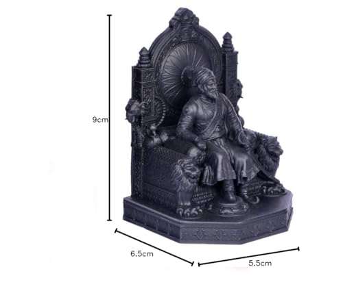 Image of Plastic Chhatrapati Military Shivaji Maharaj Statue, X-Small, Black, 1 Piece