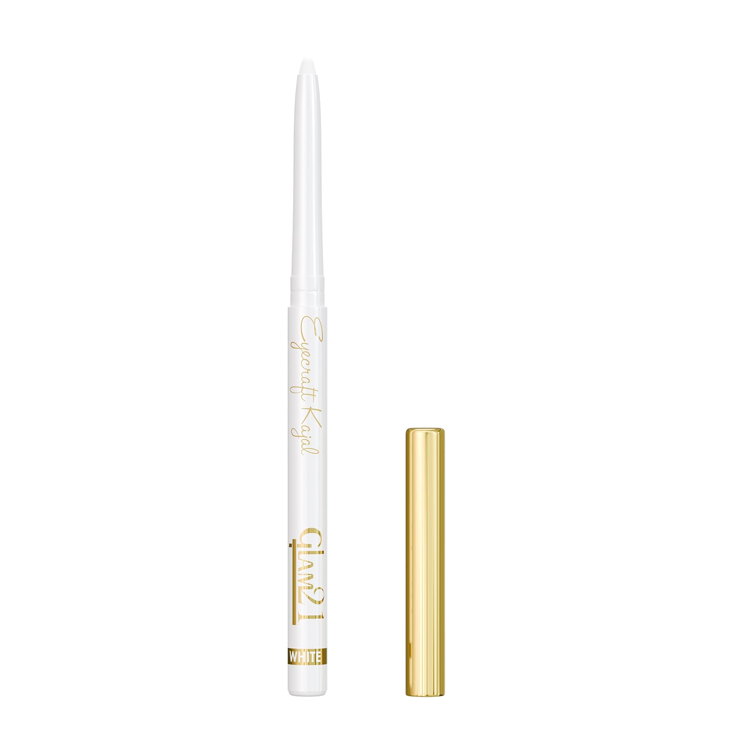 Glam21 Eyecraft Kajal Eyeliner Pencil | Long-Lasting Matte Finish, Super White, Smudgeproof & Waterproof | 0.35gm | White-image-15