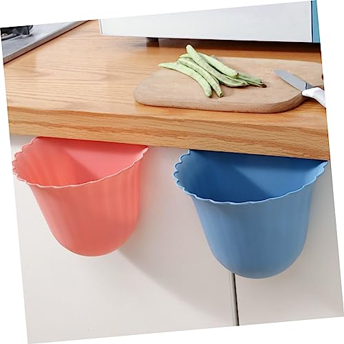 Set de 6 canecas de basura para colgar en pared diseño floral miniatura 5