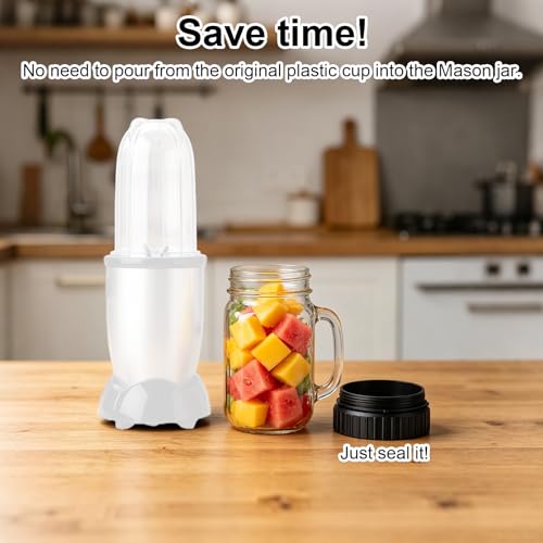 Adapter for 250W Magic Bullet Blender & Wide-Mouth Mason Jar by Sinbana - Used condition - Image 3