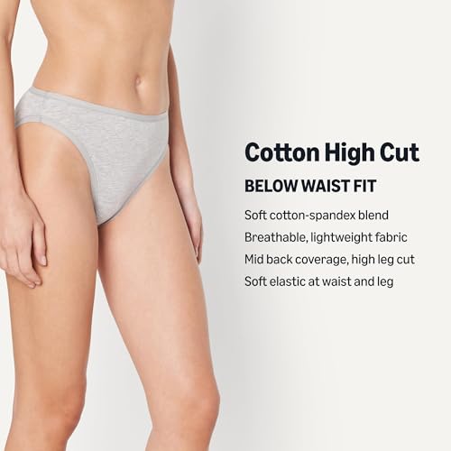 Image of Amazon Essentials Women's Cotton Stretch High-Cut Bikini Panty