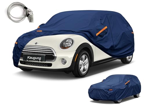 Image of Kaugung Custom Fit Car Cover for MINI Cooper /Cooper S /Hardtop 4-Door F55(2014-2026), Heavy Duty Waterproof All Weather Outdoor Protection, Breathable Full Exterior Cover with Vent, Rain Sun UV Proof