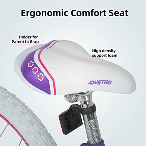 Joystar 14 Inch Girls Bike For 3 4 5 Years Kids And Toddler Girl Bike With Training Wheels & Basket & Streamer Children's Bicycle Ages 3-5 Purple #TOP3