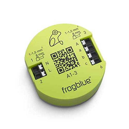 frogblue FrogAct1-3 - Actuador Multifuncional de 1 Canal para conmutación Inteligente de luz u Otros consumidores con 3 entradas para consultar pulsadores e interruptores (110-240 V~) Cover