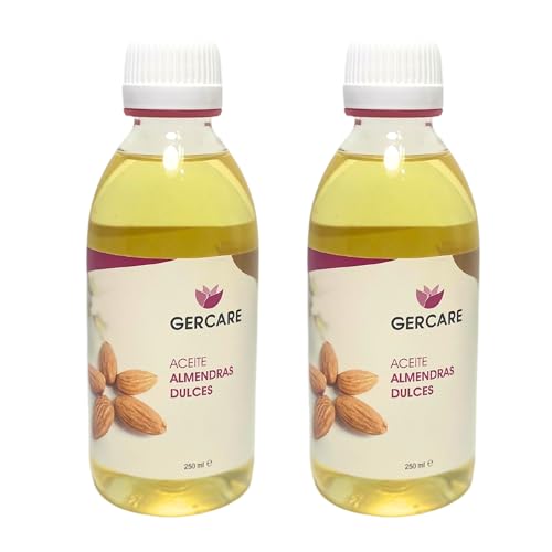 Aceite Corporal Hidratante de Almendras Dulces. Hidratación Natural para Piel y Cabello. 100% Puro. Masajes, Desmaquilla, Nutre y Reafirma. Dermatitis de Pañal. (Pack 500ml)