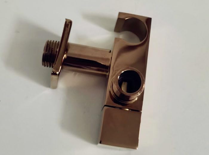 Shiny Rose Gold Brass Shattaf Sprayer Set, High-Pressure Handheld Bidet Kit with Valve & Hose