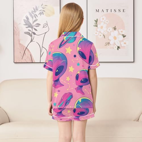 Ollabaky Women's Pajama Set – Short Sleeve Sleepwear & Lounge Set | Soft Polyester-Spandex, S-XXL - View #12