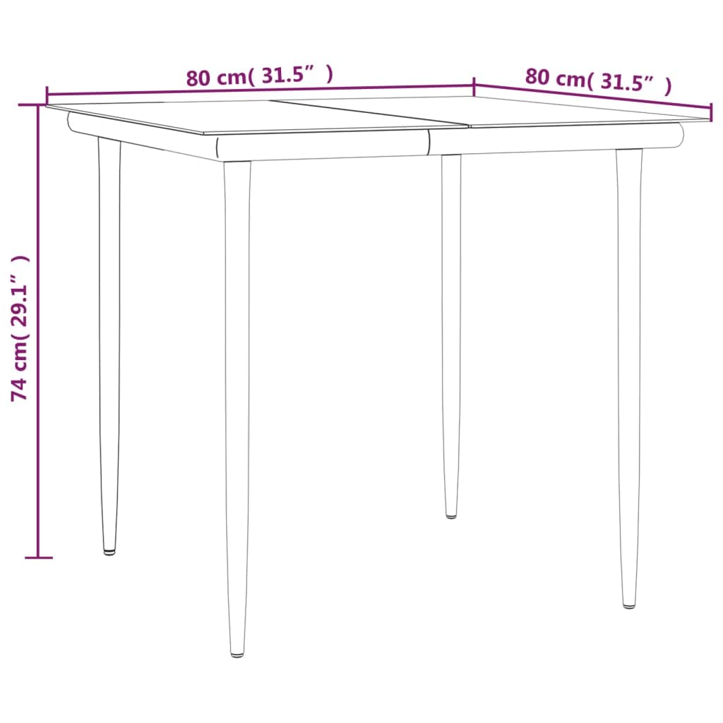Set da pranzo da giardino in acciaio e textilene per giardino, terrazza, balcone, numero di articoli 400703