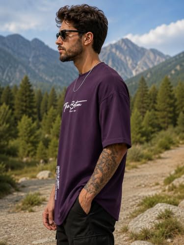 Image of ColorChakra Oversized Tshirt for Mens Down Shoulder Loose fit t-Shirt Men Oversize t-Shirt M to 4XL