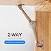 Douper Lid Support Hinge, Cabinet Lid Stay with Soft Close Hinges, Tension Adjustable Toy Box Hinges, Maximum Weight Capacity 40lbs/2pcs