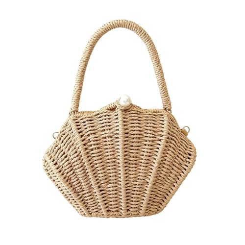 Bolso de concha | Monedero de concha de mar | Bolso tejido a mano para teléfono con asa para vacaciones, de, compras, verano, playa, boda, noche