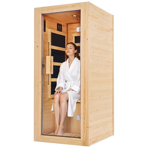 Jocisland 1-Person Infrared Sauna with Red Light