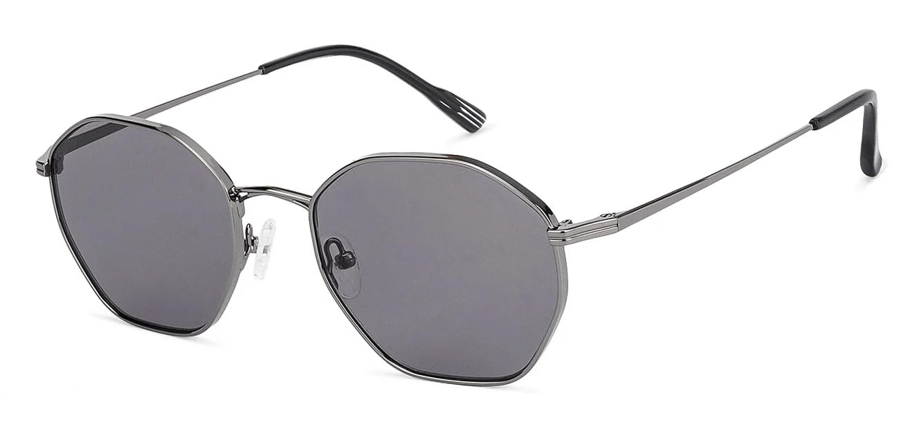john jacobs | UV Protection Sunglasses For Men & Women | Full Rim Hexagonal Medium (Size-53) JJ S12472-C1-picture-15