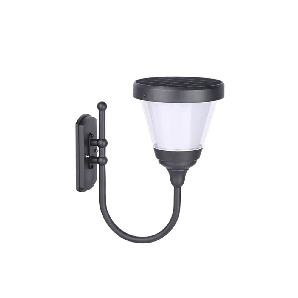 Lampe solaire murale IP65 étanche avec éclairage LED puissant blanc chaud pour extérieur