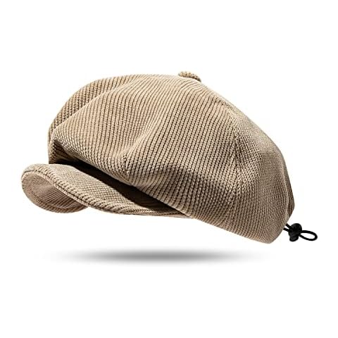 CLAPE Cotton Newsboy Flat Cap Retro Baker Boys Cap Shelby Cap Gatsby Hat Classic Cabbie Cap Beret Hat Men Cover