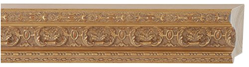 CountryArtHouse Picture Frame Moulding (Wood) 100ft bundle - Ornate Gold Finish - 2.75