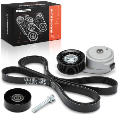 A-Premium Engine Serpentine Belt Drive Kit W/Tensioner & Idler Pulley