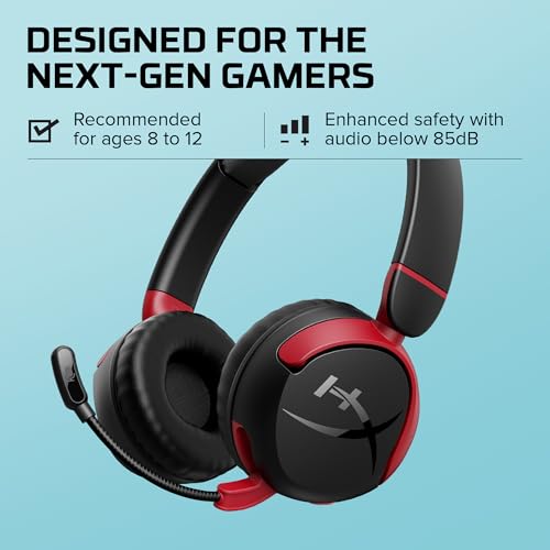 Image of HyperX Cloud Mini - Wireless Headset Compatible with PC, Chromebook, Nintendo Switch,PlayStation Controllers,Xbox Controllers,Phones,Laptops,Tablets,Tuck-Away Boom Mic,3.5mm Jack,Black