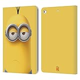 Head Case Designs Officially Licensed Despicable Me Kevin Full Face Minions Leather Book Wallet Case Cover Compatible with Apple iPad 9.7 2017 / iPad 9.7 2018