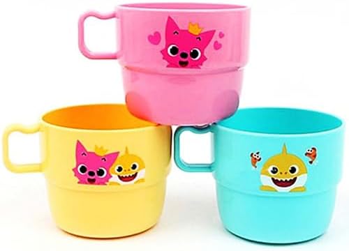 Cute Character Plastic Cups with Handles, Set of 3 Colors, Durable and Lightweight, Easy Grip Handle, Fun Design for Everyday Use_7.8 oz (230ml) image 5