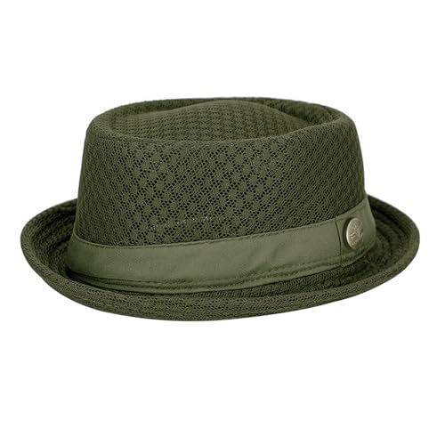 IPENNY Chapeau Porkpie Pliable pour Homme et Femme Chapeau de Jazz en Maille Respirant Style Rétro Taille 58 cm