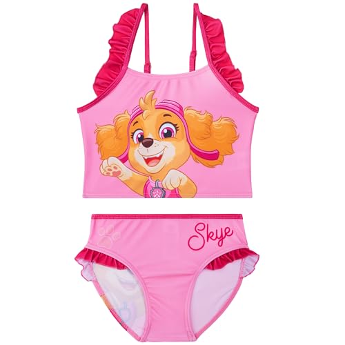 Pat Patrouille Maillot de Bain Fille 3 à 7 Ans, Maillot de Bain 2 Pieces avec Haut et Bas,...
