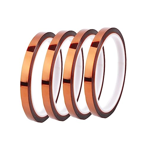 SOLUSTRE High Temp Tape 4 Rolls of Heat Resistant Tape Polyimide 250-300? for Soldering Masking