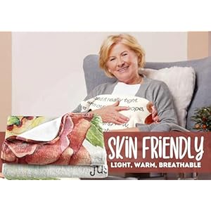 InnoBeta Nanny Gifts from Grandkids, Grandma Gifts for Nanny, Nanny Flannel Throw Blankets on Christmas, Mother's Day, Birthday, 50" x 65", Red Flowers InnoBeta Nanny Gifts from Grandkids Grandma Gifts for Nanny Nanny Flannel Throw Blankets on Christmas Mothers Day Birthday 50 x 65 Red Flowers