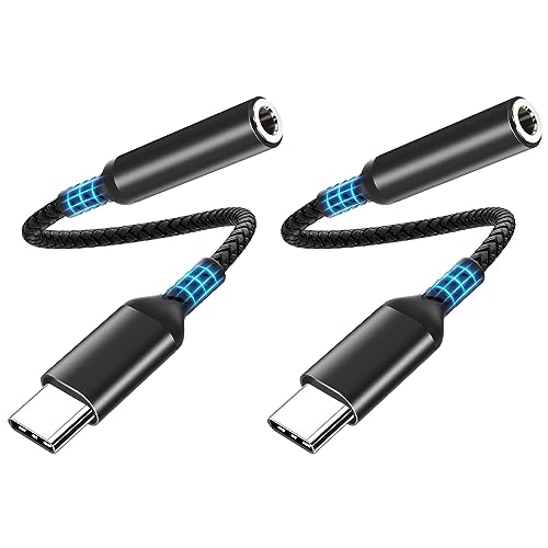 Adapter USB C to Jack, USB C Jack Adapter 3.5 mm Audio with HiFi DAC Chip for iPhone 15 Pro Max/15 Pro/15 Samsung S23 S22 S21Ultra Note20 A53, Huawei P50/P40/Pro Mate50 iPad Pro MacBook, 2 Pieces, Adapter USB C to Jack, USB C Jack Adapter 3.5 mm Audio with HiFi DAC Chip for iPhone 15 Pro Max/15 Pro/15 Samsung S23 S22 S21Ultra Note20 A53, Huawei P50/P40/Pro Mate50 iPad Pro MacBook, 2 Pieces,