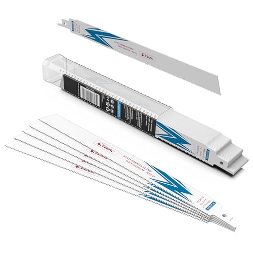 EZARC 25tlg Säbelsägeblätter 300mm Bi-Metall Sägeblätter Säbelsäge, 14+18TPI für Metall zum Stahlschneiden, Zubehör für Säbelsäge