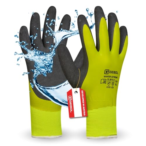 Achetez Gebol Winter Extreme Gants De Travail Thermiques Imperméables Pour Homme Avec Finition Sans Couture Et Grande Adhérence – Taille L (9) – Vert/ Noir