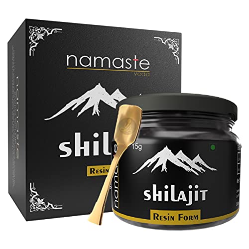 Namaste Veda Himalayan Shilajit Resin for Energy, Focus and Vitality – Pure Quality | Strength | Stamina | Power | 100% Pure and Natural | Clinically Approved | 15gm | For Men & Women Namaste Veda Himalayan Shilajit Resin for Energy, Focus and Vitality – Pure Quality | Strength | Stamina | Power | 100% Pure and Natural | Clinically Approved | 15gm | For Men & Women