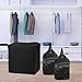 Simple Houseware Double Laundry Hamper with Lid and Removable Bags, Black