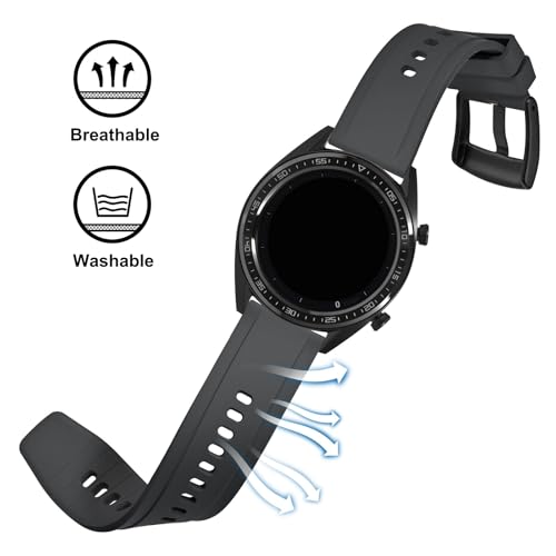 BISONSTRAP Flexibles Uhrenarmband 18mm 20mm 22mm 24mm Silikon, Uhrenarmbänder für Herren und Damen, Schnellverschluss Ersatzbänder Armband – Bild 4