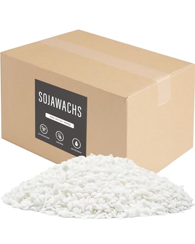 BOYUJK Cera de soja para velas, 10 kg, cera de vela natural premium, 100% cera de soja para o fabrico de velas de cultivo orgânico, sem aditivos, inofensiva e pura