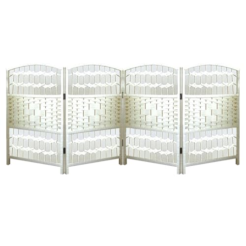 Biombos Separadores Madera Blanco Marca Generic