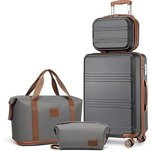 Kono 4-Piece Lightweight Luggage Set Cover
