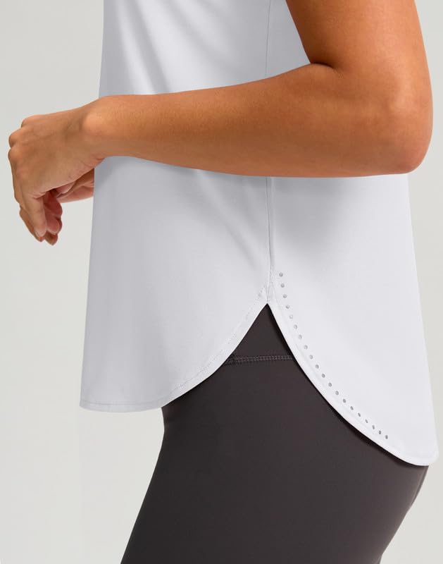 YYV Women's Workout Tank Tops Lightweight Sleeveless Workout Tops Loose Fit Yoga Athletic Running Shirts4